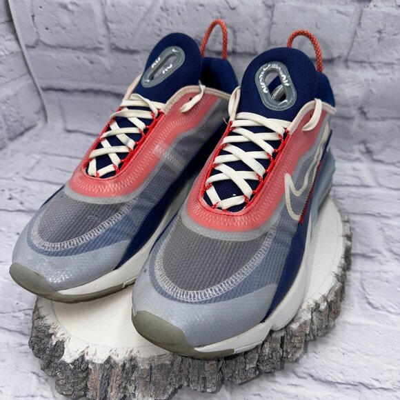 Nike Air Max 2090 Shoes Mens 10.5 Blue Red Running Sneakers CT1091-101 - Picture 2 of 15